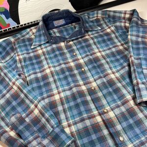 VINTAGE Pendleton Shirt Mens Large Multicolor Wool Outdoors Western Wool USA J
